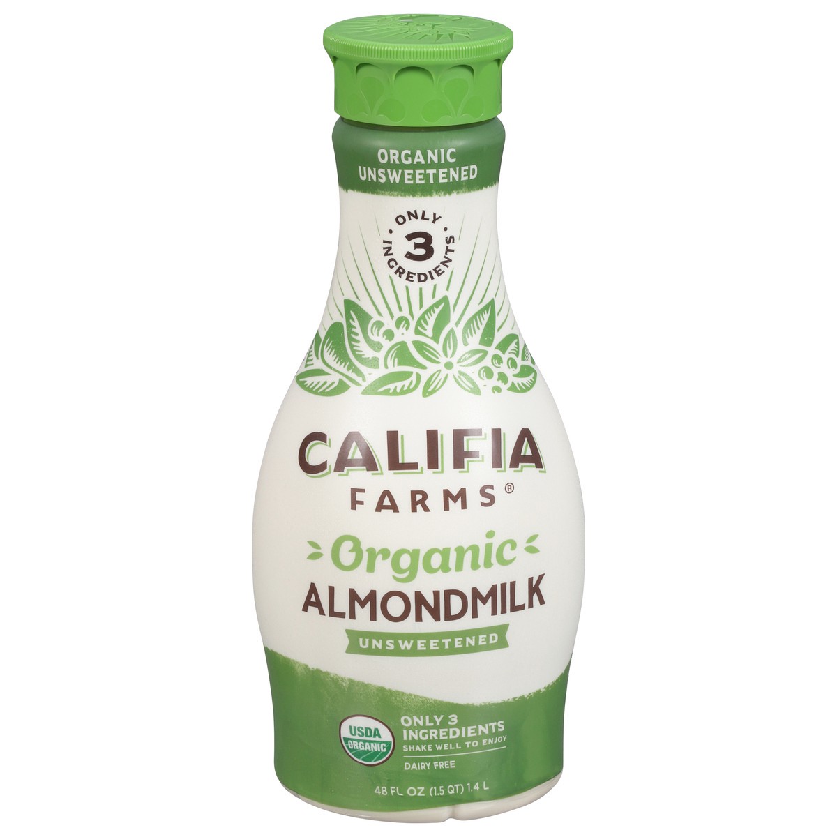 slide 1 of 1, Califia Farms Organic Unsweetened Almond Milk 48 fl oz, 48 fl oz