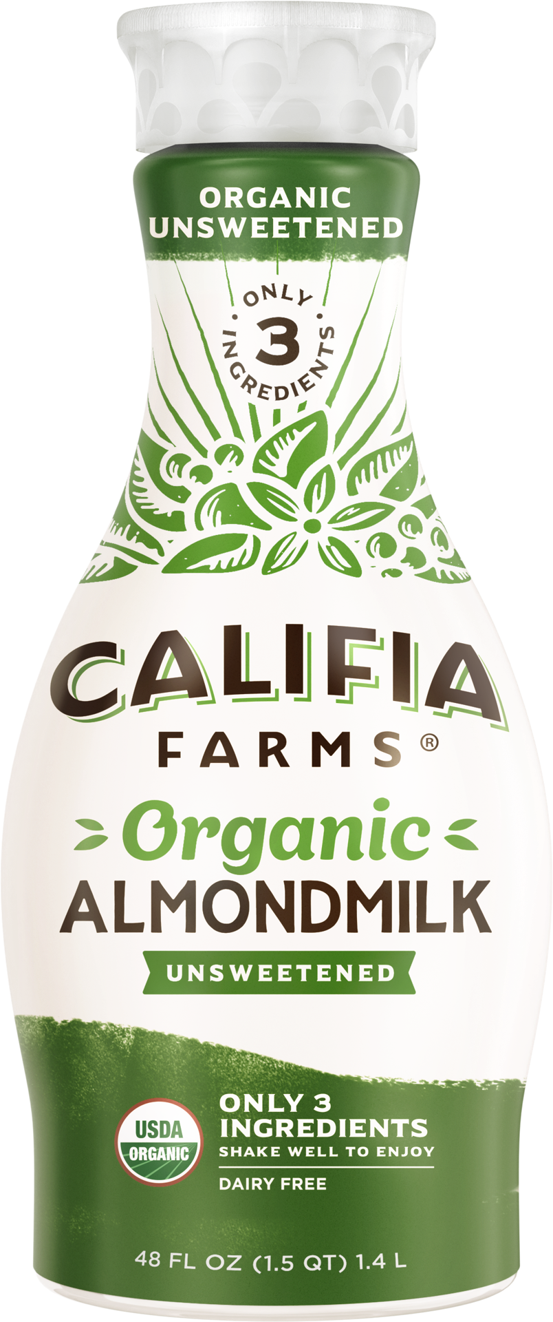 slide 1 of 1, Califia Farms Organic Almond Milk, 48 fl oz