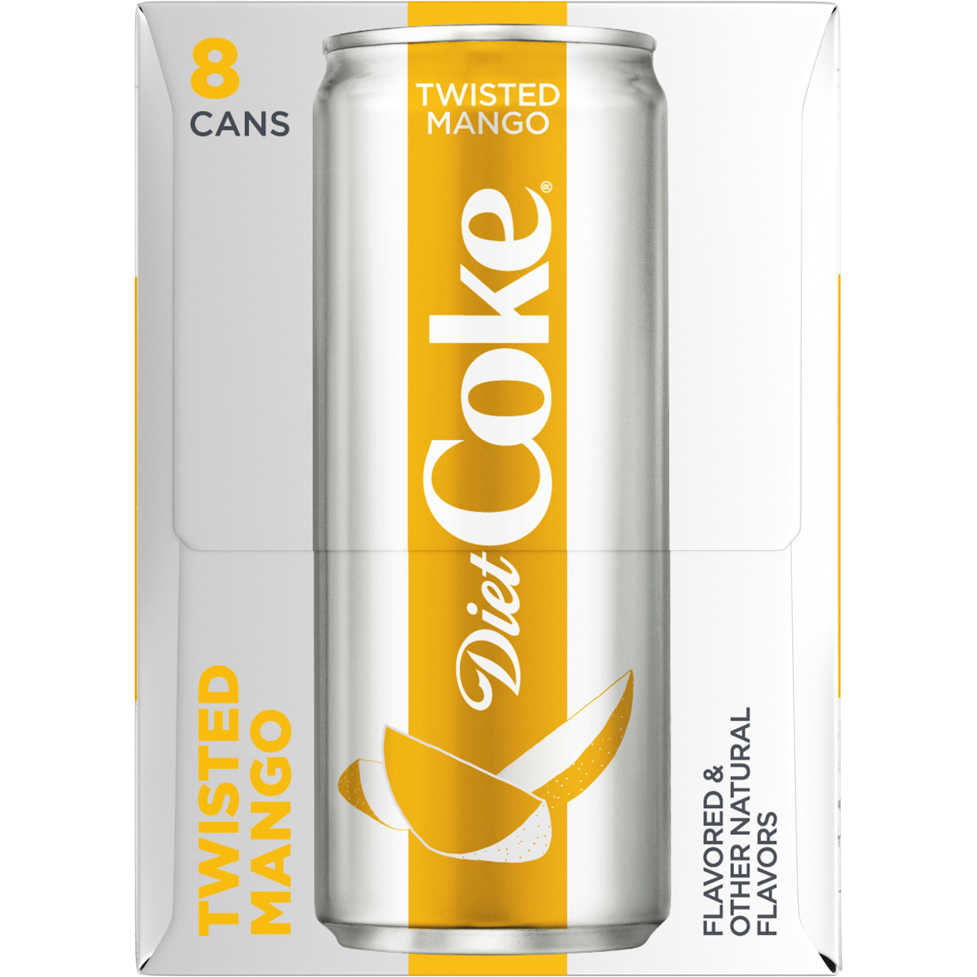 slide 5 of 7, Diet Coke Twisted Mango Soda Soft Drink- 96 fl oz, 8 ct; 12 fl oz