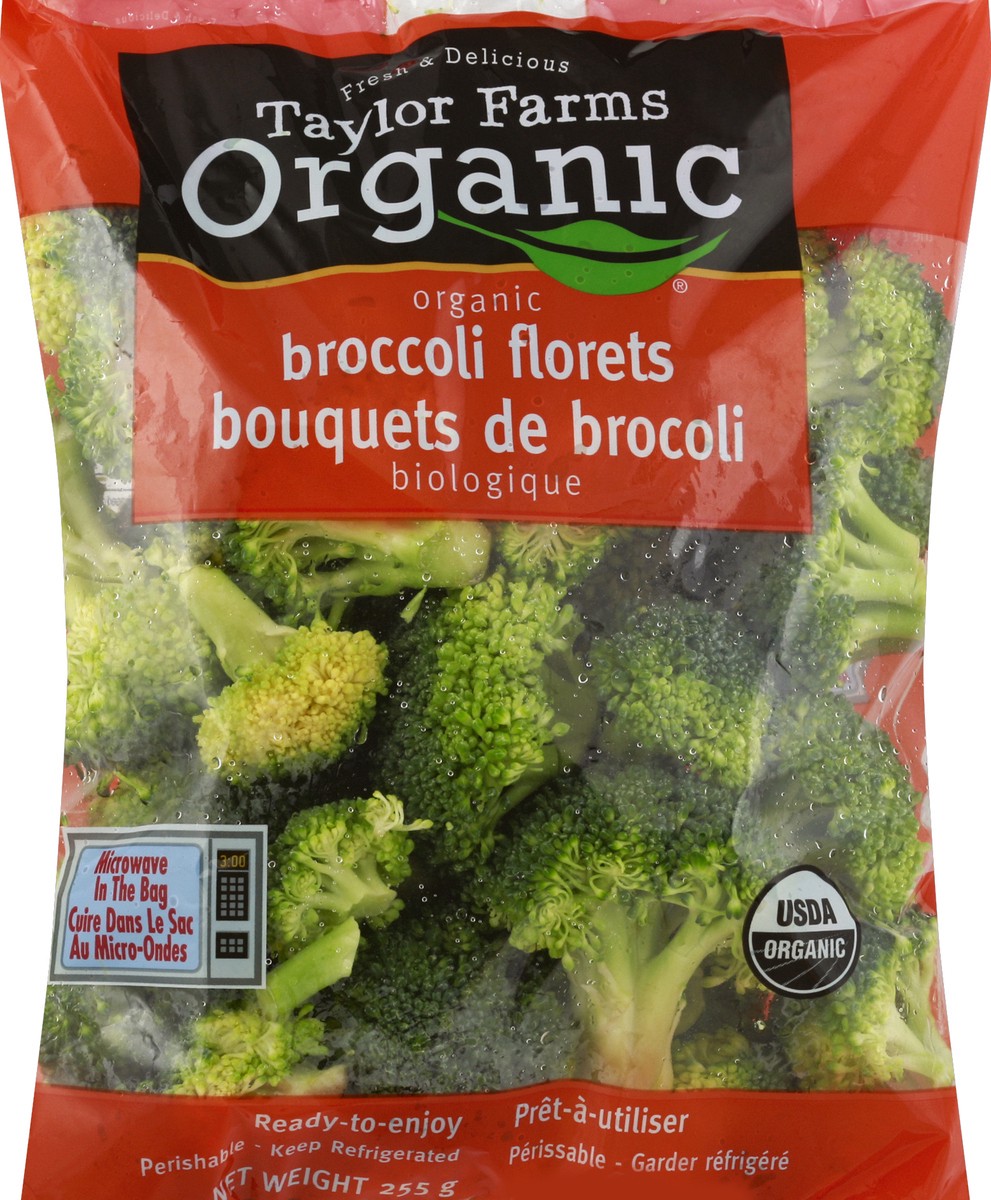 slide 1 of 6, Taylor Farms Organic Broccoli Florettes, 1 ct