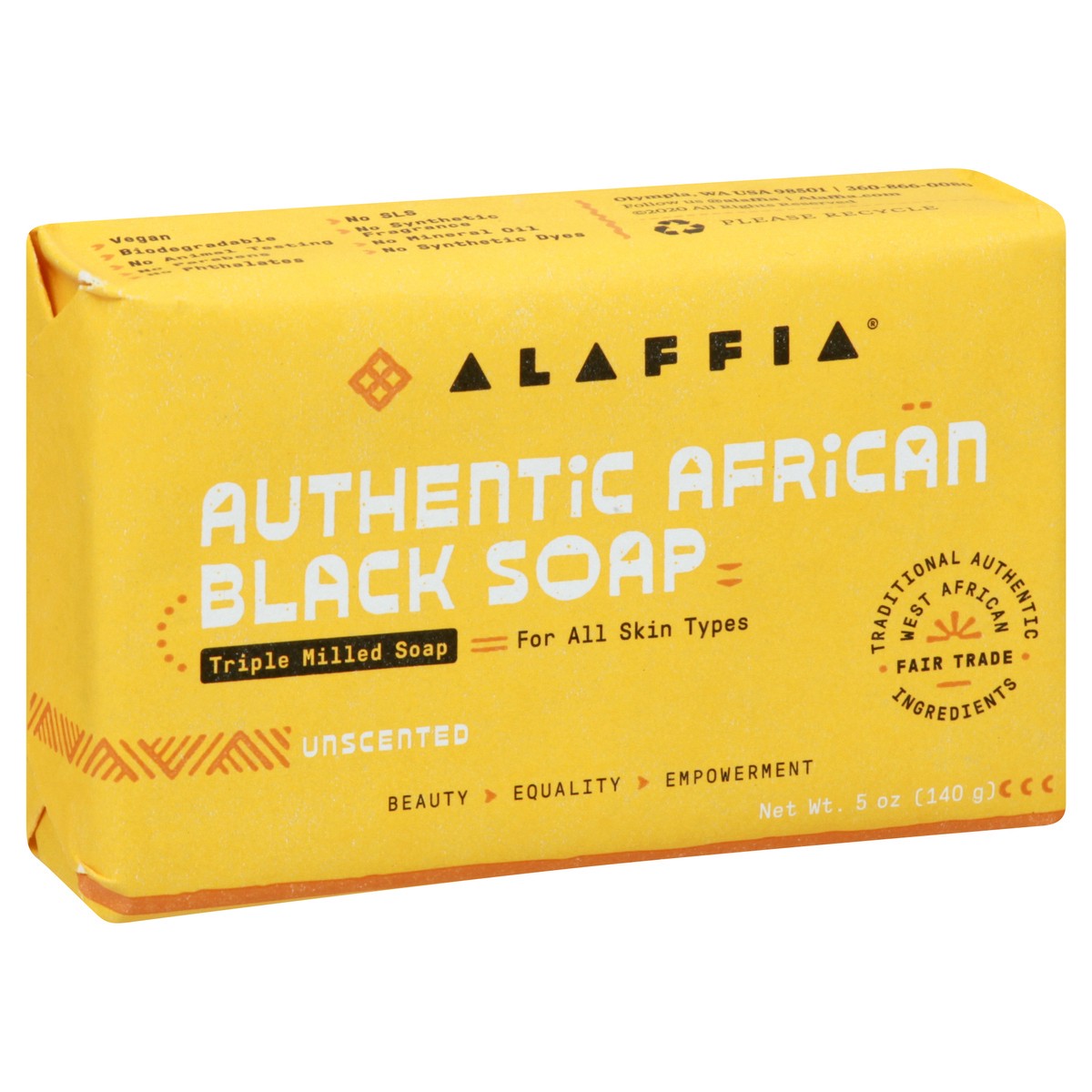 slide 2 of 12, Alaffia Authentic African Black Unscented Soap 5 oz, 5 oz