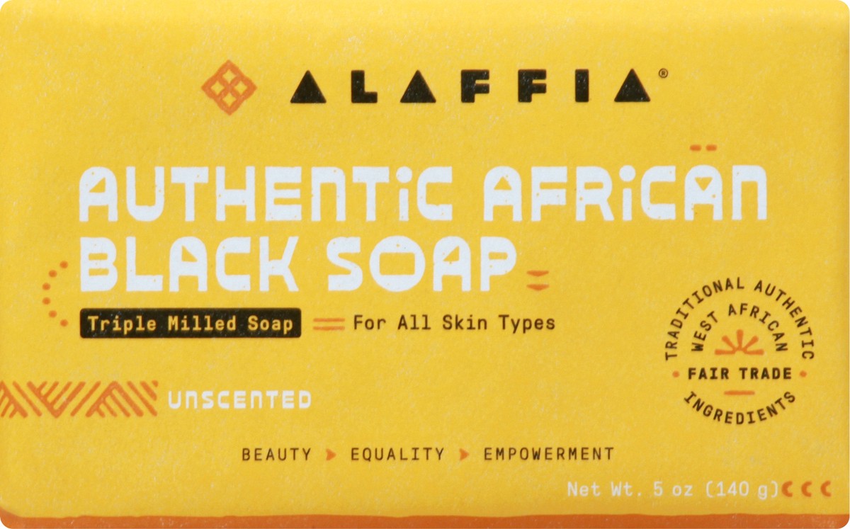 slide 3 of 12, Alaffia Authentic African Black Unscented Soap 5 oz, 5 oz