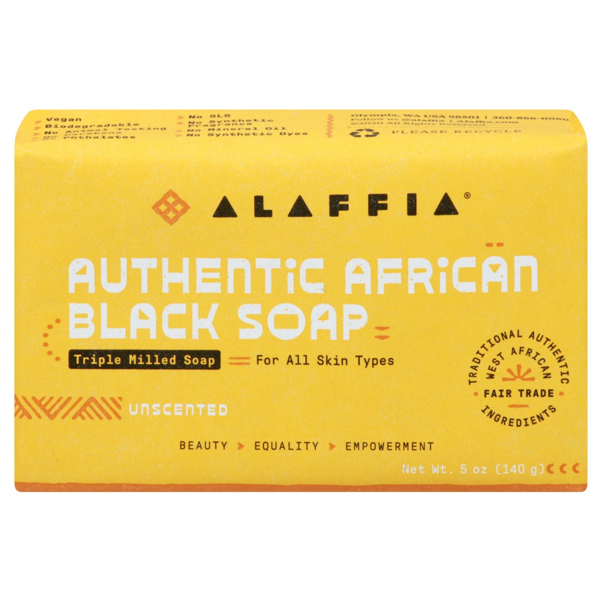 slide 1 of 12, Alaffia Authentic African Black Unscented Soap 5 oz, 5 oz