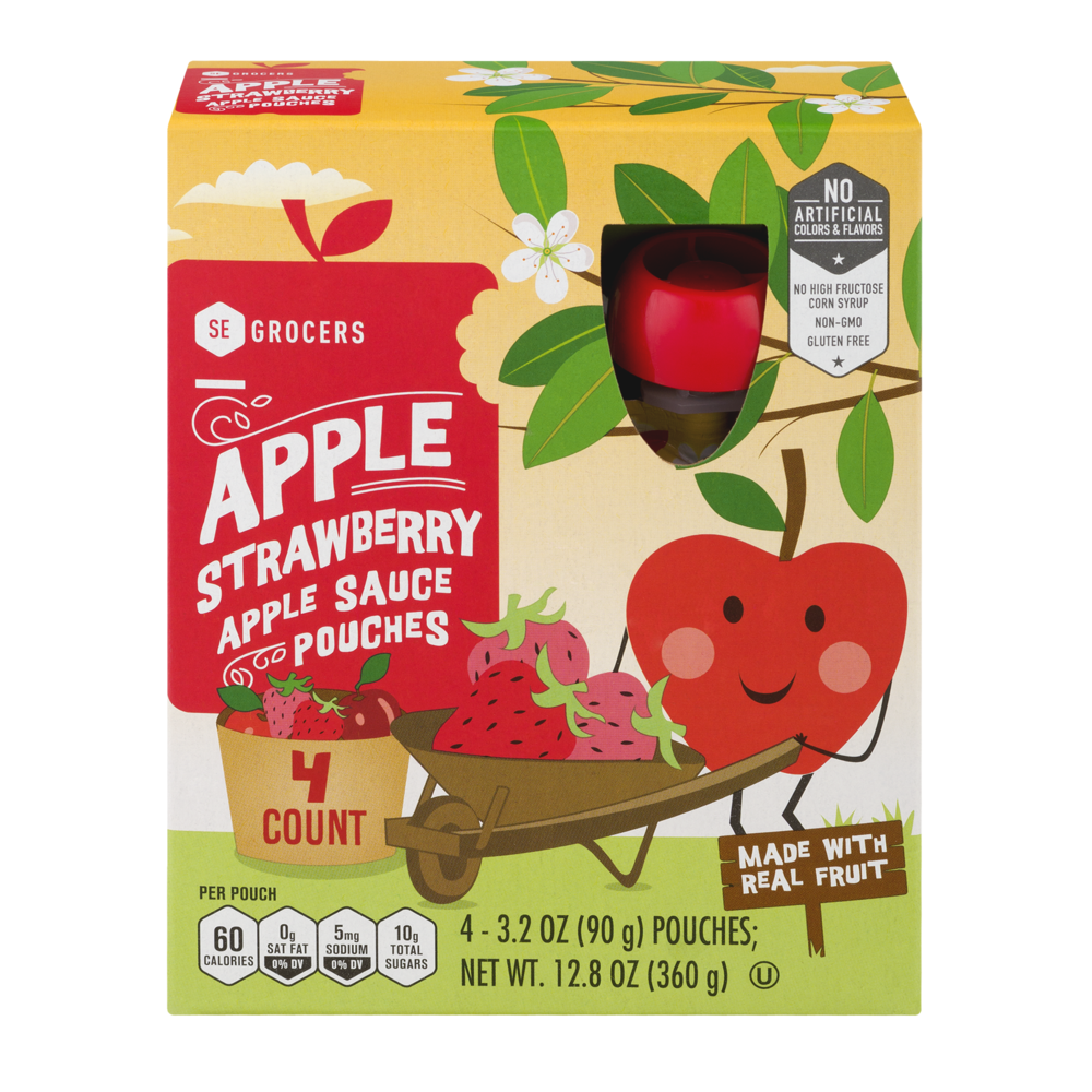 slide 1 of 1, SE Grocers Applesc Pch Apl Strw, 4 ct