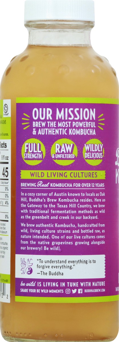 slide 7 of 13, Buddha's Brew Basil Honey Ginger Kombucha - 16 oz, 16 oz