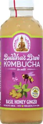 Buddha's Brew Basil Honey Ginger Kombucha - 16 oz