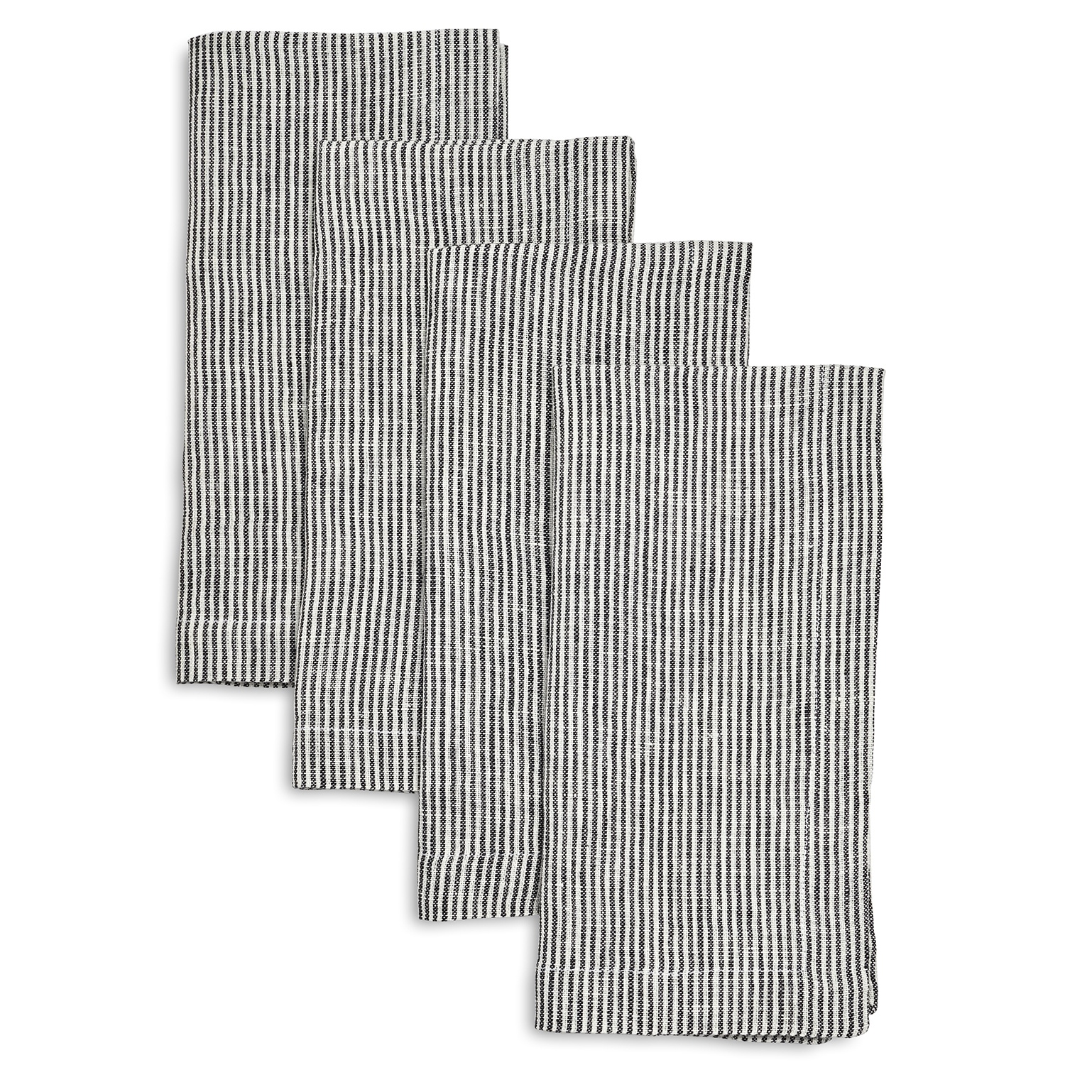 slide 1 of 1, Sur La Table Linen Pinstripe Napkins, Charcoal, 4 ct