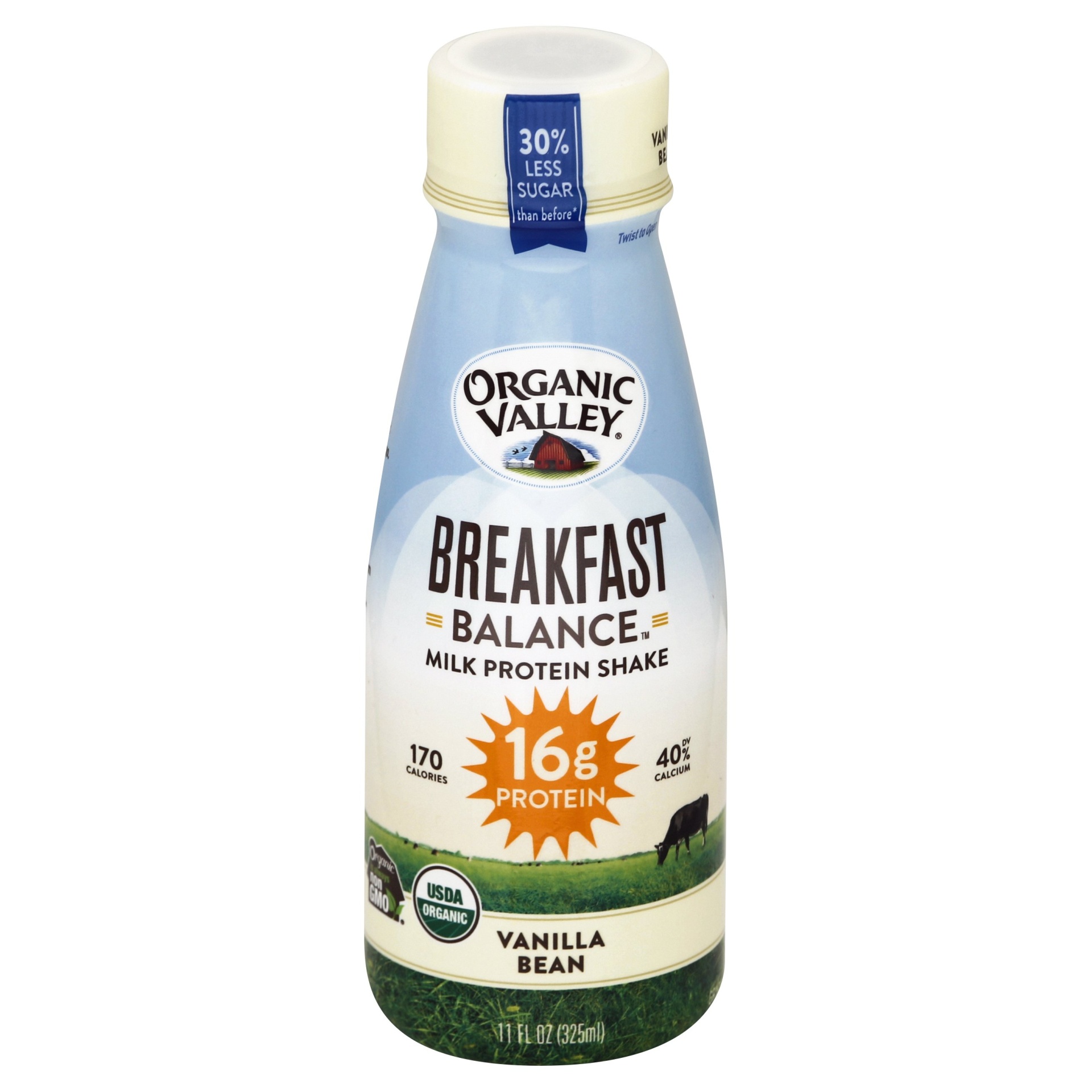 slide 1 of 1, Organic Valley Breakfast Balance Vanilla Bean Milk Protein Shake, 11 fl oz