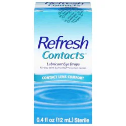 Refresh Contacts Contact Lens Comfort Drops For Use with Contact Lenses, 0.4 fl oz (12 mL)
