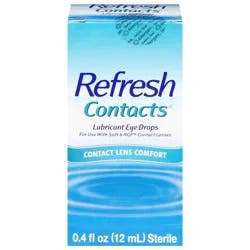 Refresh Contacts Contact Lens Comfort Drops For Use with Contact Lenses, 0.4 fl oz (12 mL)