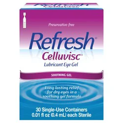 Refresh Celluvisc Lubricant Eye Gel, 30 Single-Use Containers, 0.01 fl oz