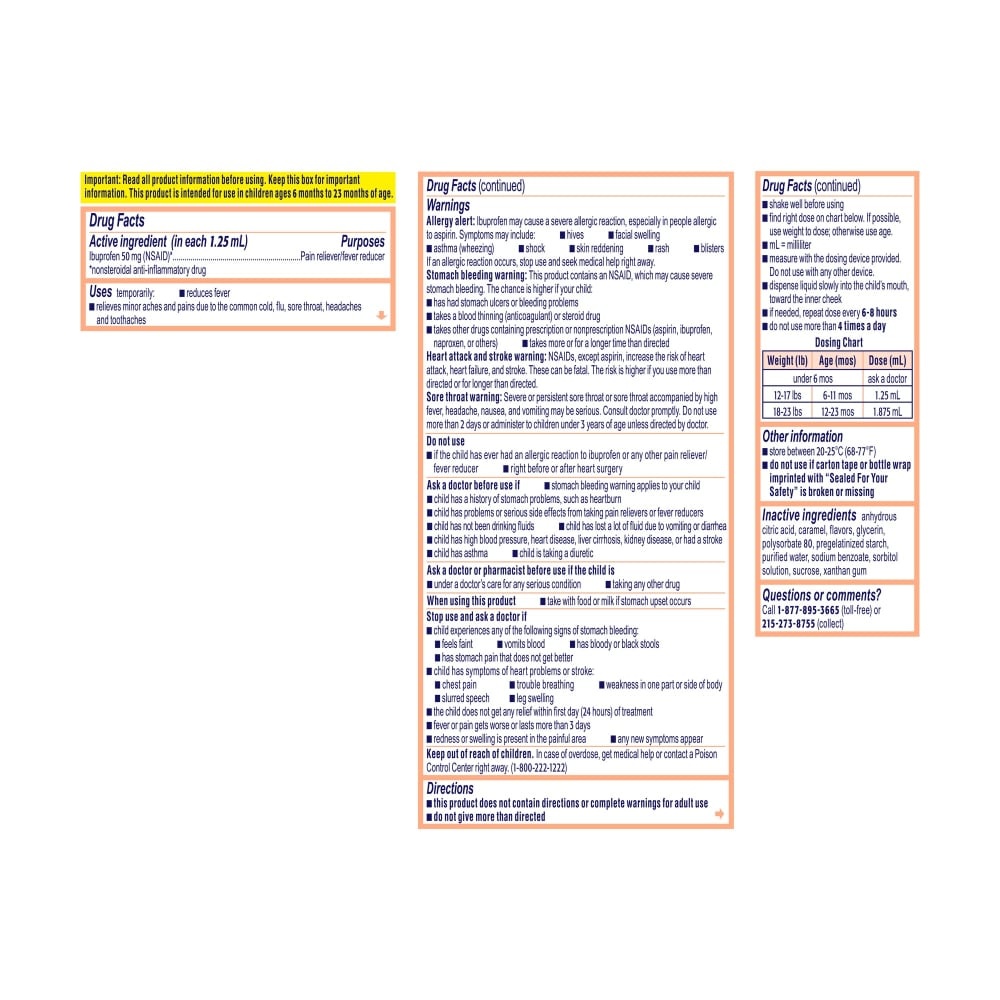 slide 2 of 5, Motrin Original Berry Flavor Infant Drops, 1 fl oz