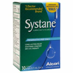 Systane Lubricant Eye Drops Preservative-Free, 30 Ct Vials