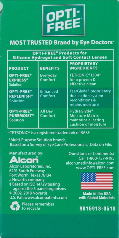 slide 4 of 4, Opti-Free Replenish Multi-Purpose Enhanced Comfort Disinfecting Solution 2 fl oz, 2 fl oz