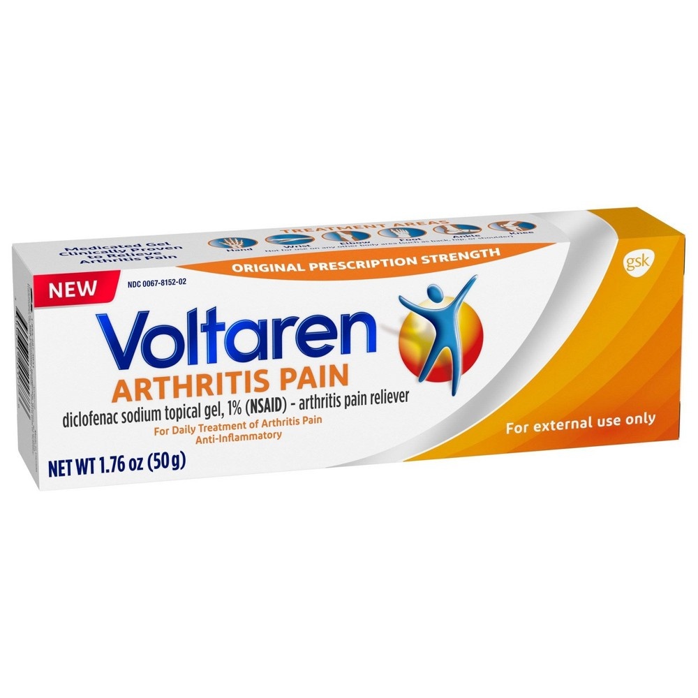 slide 4 of 4, Voltaren Diclofenac Sodium Topical Arthritis Pain Relief Gel Tube - 1.7 oz, 1.7 oz