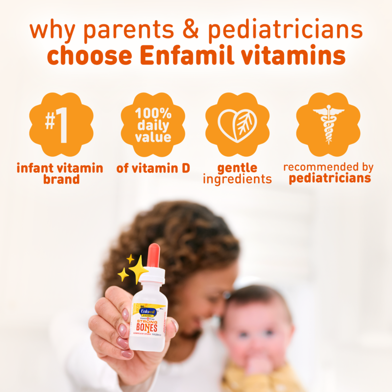 slide 5 of 5, IFCN Enfamil D-Vi-Sol Baby Vitamin D Drops, Vitamin Drops for Infants 50 mL, 50 ml