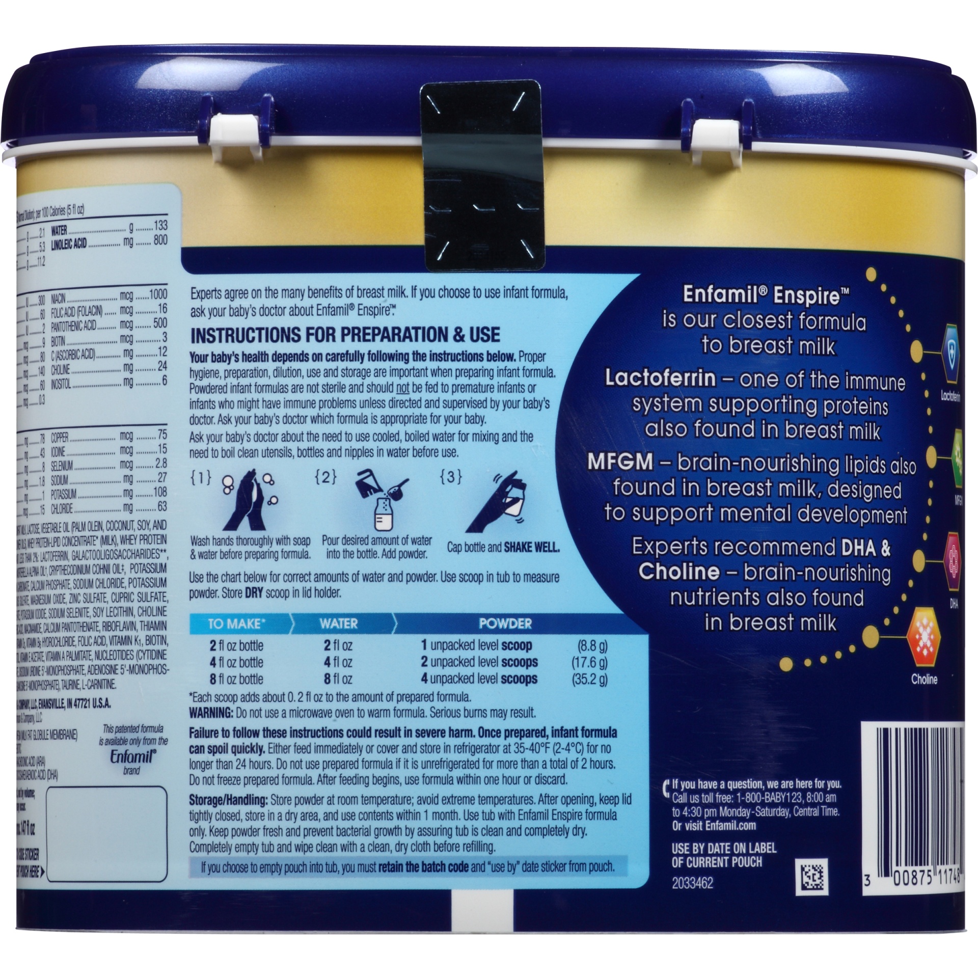 slide 2 of 8, Enfamil Milk-based Infant Formula Powder With Iron, 20.5 oz