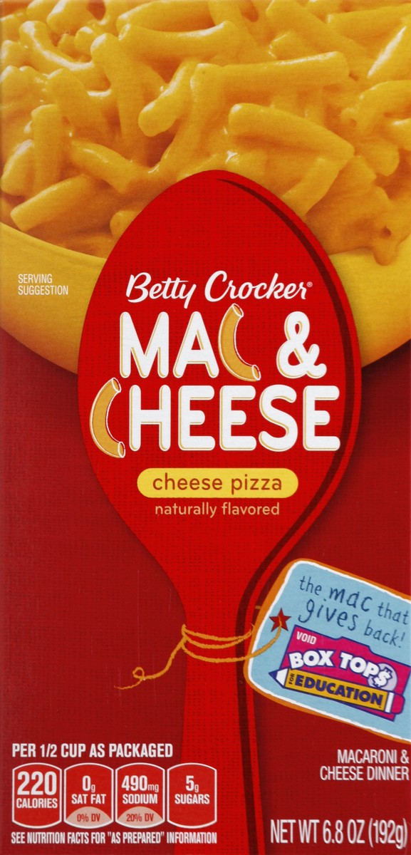 slide 4 of 4, Betty Crocker Cheese Pizza Mac & Cheese, 6.8 oz