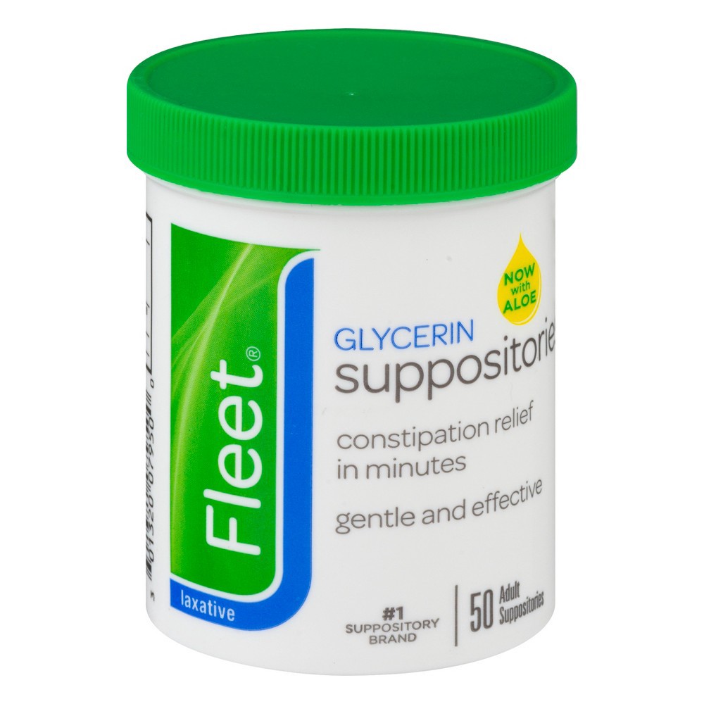slide 5 of 7, Fleet Laxatives, Laxative Glycerin Suppositories for Adult Constipation Relief, 50 Count, 50 ct