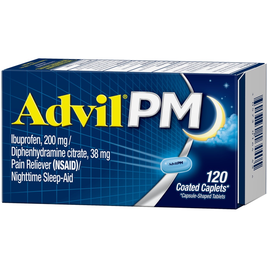 slide 4 of 7, Advil PM Caplets - 120 Count, 120 ct
