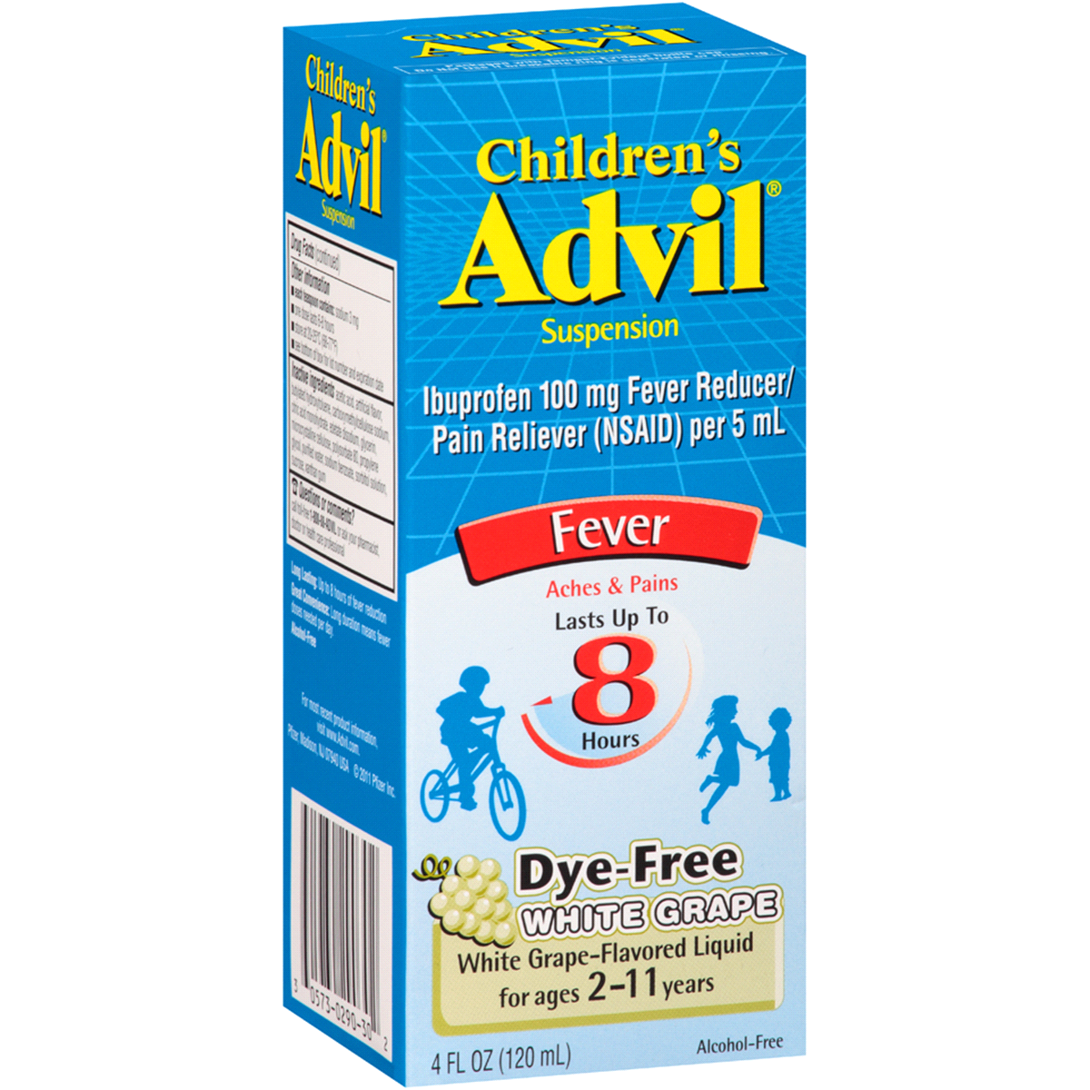 slide 2 of 3, Advil Children's White Grape Flavored Liquid Fever Suspension, 4 fl oz