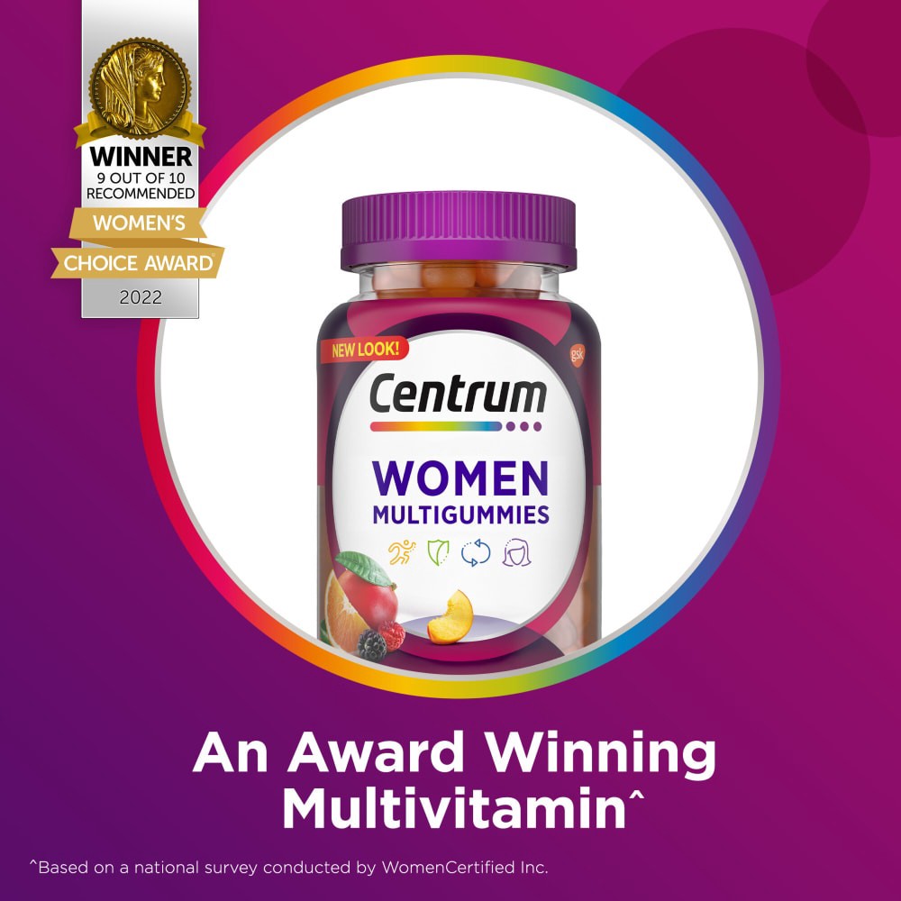 slide 4 of 6, Centrum Women's Multi-Vitamin Gummies, 100 ct
