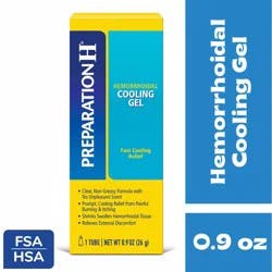 PREPARATION H Hemorrhoid Symptom Treatment Cooling Gel, Fast Discomfort Relief with Vitamin E and Aloe, Tube (0.9 Ounce)