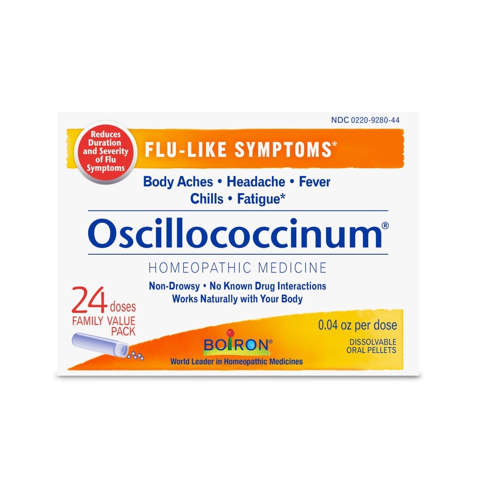 slide 2 of 2, Boiron Oscillococcinum Non Drowsy Flu Symptom Relief Treatment, 24 ct