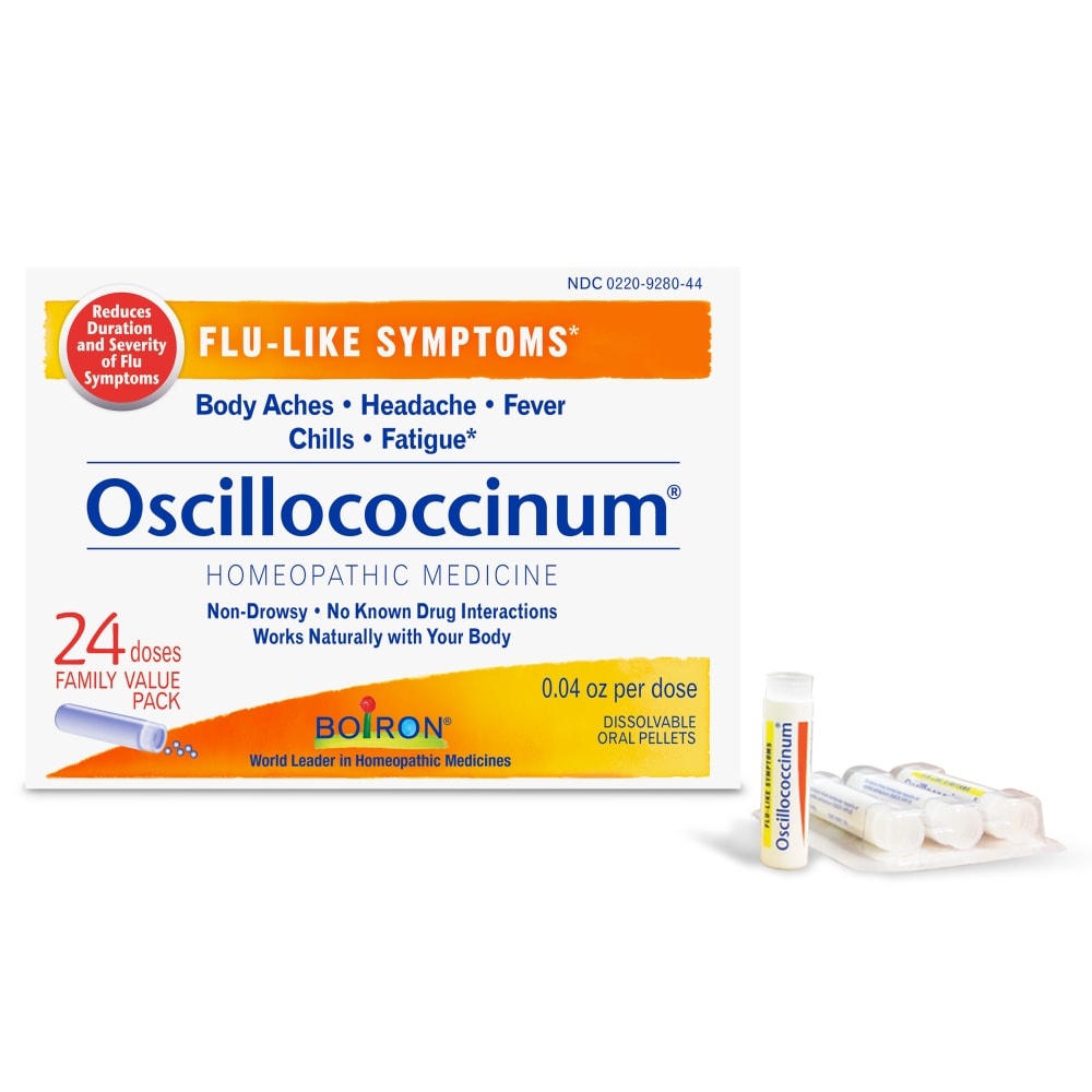 slide 1 of 2, Boiron Oscillococcinum Non Drowsy Flu Symptom Relief Treatment, 24 ct