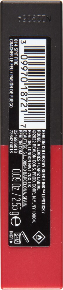 slide 7 of 9, Revlon ColorStay Suede Ink Spit Fire 014 Lipstick 0.09 oz, 0.09 oz