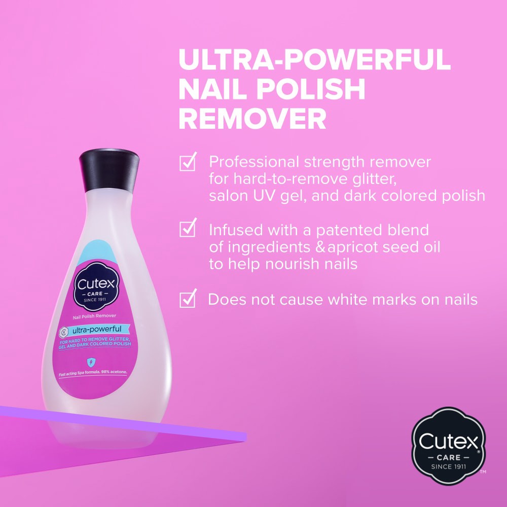 slide 4 of 6, Cutex Ultra-Powerful Nail Polish Remover, 6.76 fl oz