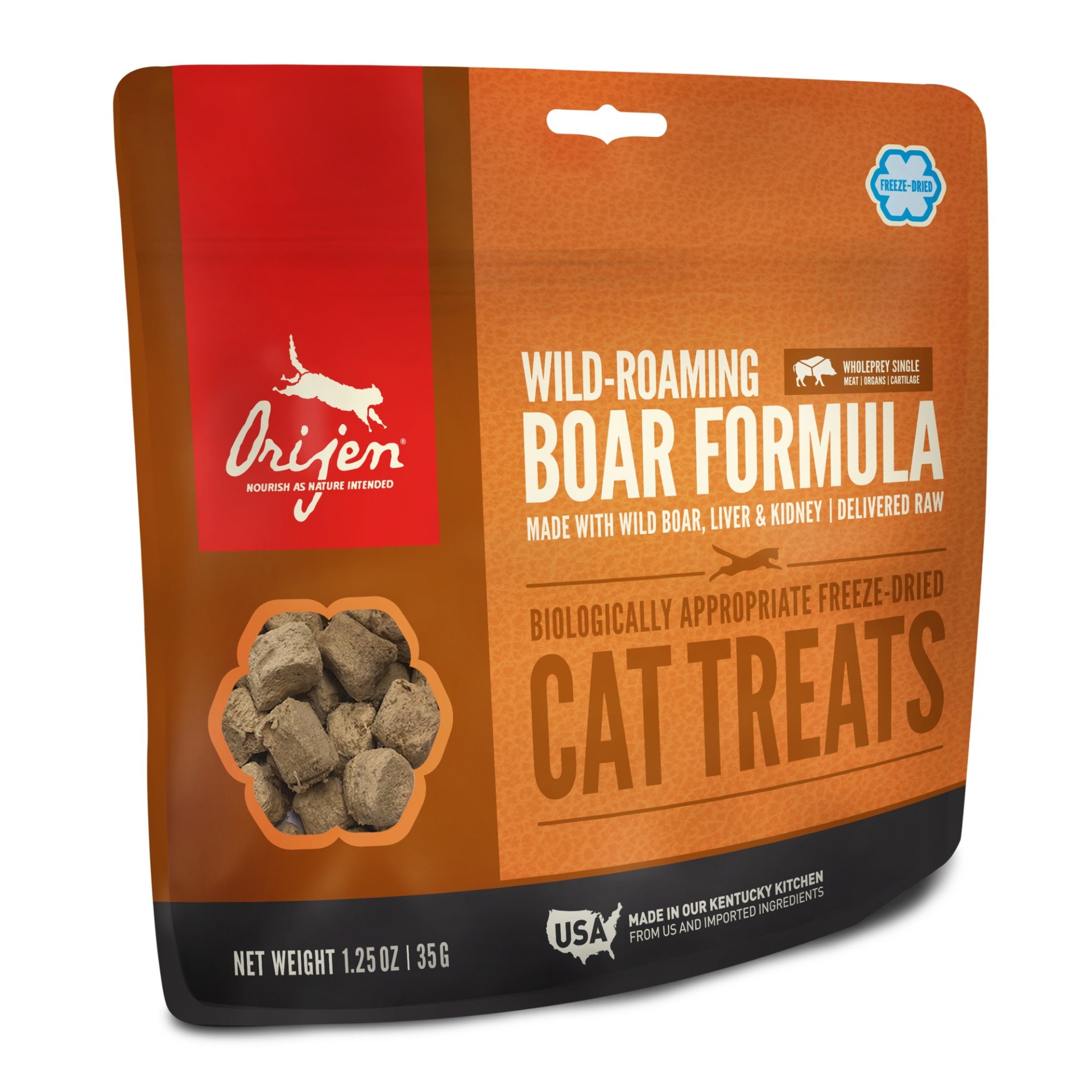 slide 1 of 1, Orijen Wild Boar Freeze-Dried Cat Treats, 1.25 oz