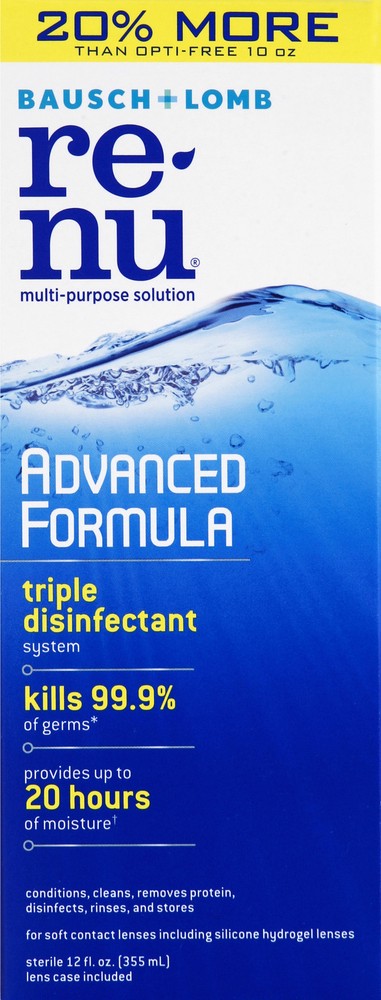slide 1 of 1, renu Advanced Formula Multi-Purpose Solution 12 oz, 12 oz