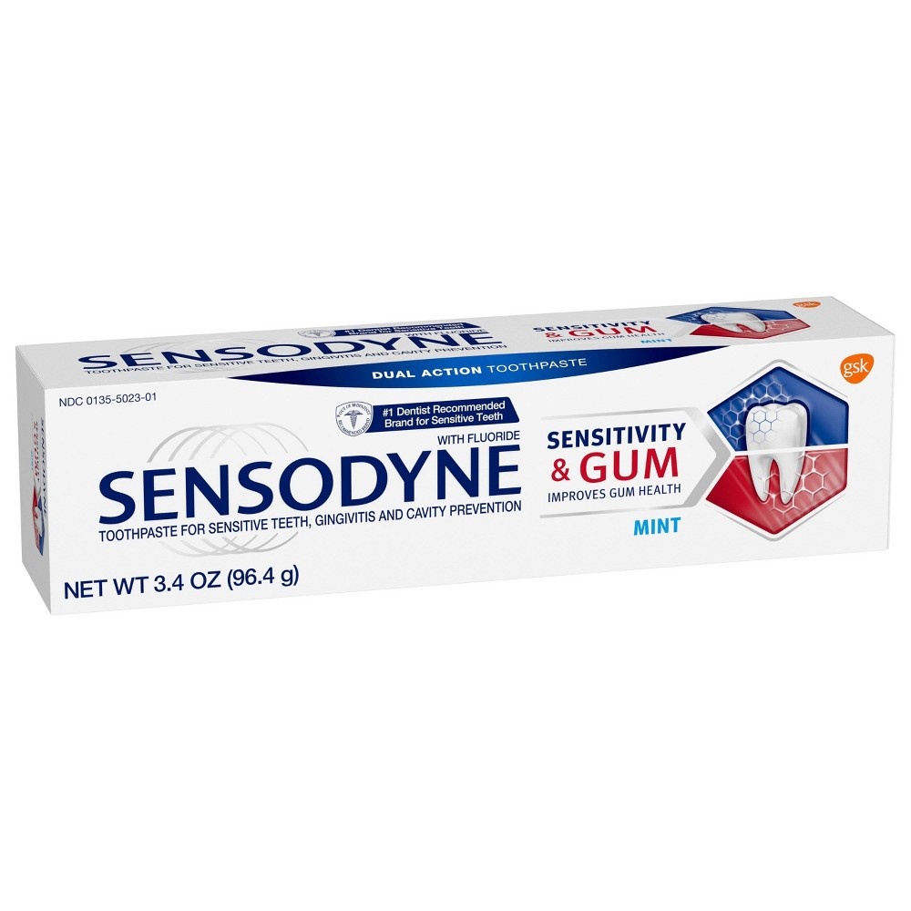 slide 2 of 4, Sensodyne + Gum Mint Single Pack - 3.4oz, 3.4 oz