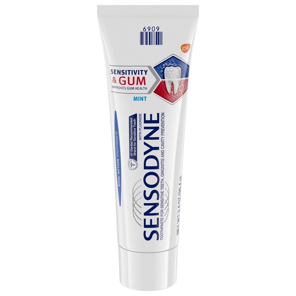 slide 4 of 4, Sensodyne + Gum Mint Single Pack - 3.4oz, 3.4 oz