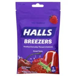 Halls Breezers Cool Berry Throat Drops