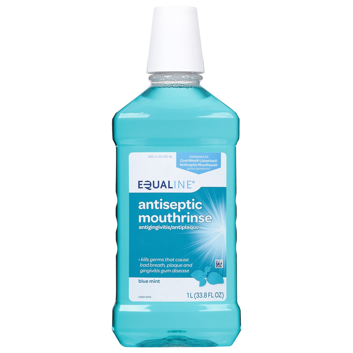 slide 1 of 9, Equaline Blue Mint Mouth Rinse, 1 liter