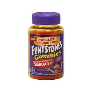 slide 1 of 1, Bayer Flintstones Gummies Multivitamins Plus Omega-3, 70 ct