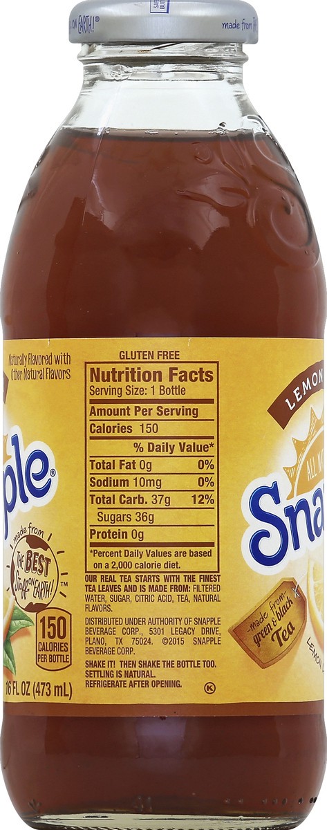 slide 4 of 5, Snapple Lemon Iced Tea - 4 ct, 4 ct