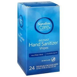 Signature Care Hand Sanitizing Wipe Packets - 24 CT