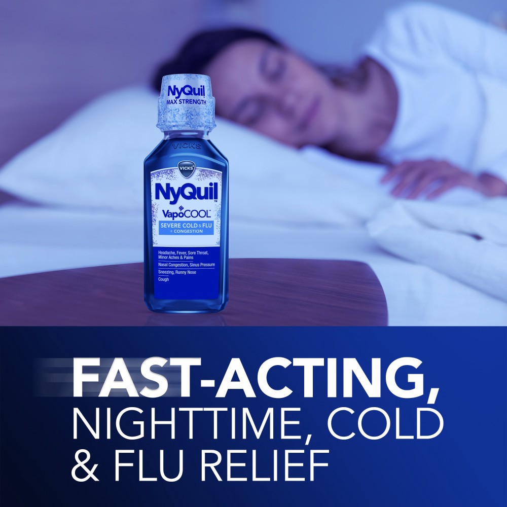 slide 5 of 6, NyQuil Severe + Vapo Cool, 12 fl oz