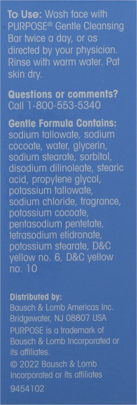 slide 2 of 4, Purpose Hypoallergenic Oil-Free Gentle Cleansing Bar 3.6 oz, 3.6 oz