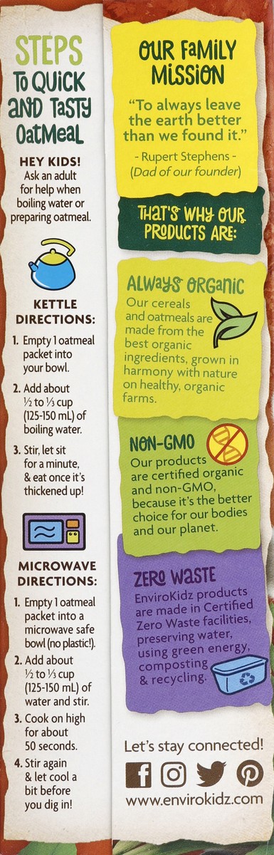 slide 3 of 4, Nature's Path Organic Envirokidz Oatmeal - Brown Sugar Maple, 8 ct