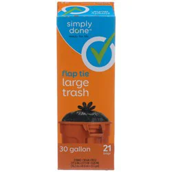 Simply Done Flap Tie Large Trash Bags