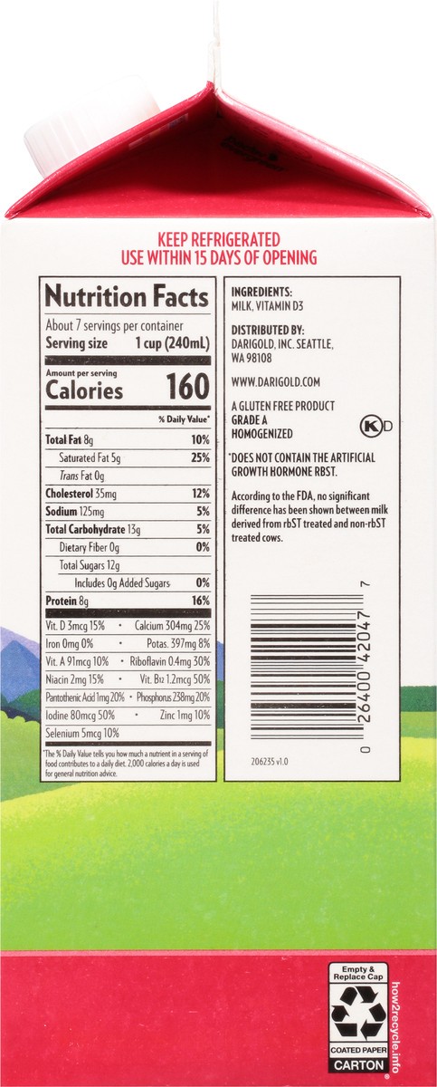 slide 6 of 9, Darigold Whole Milk, 59 oz