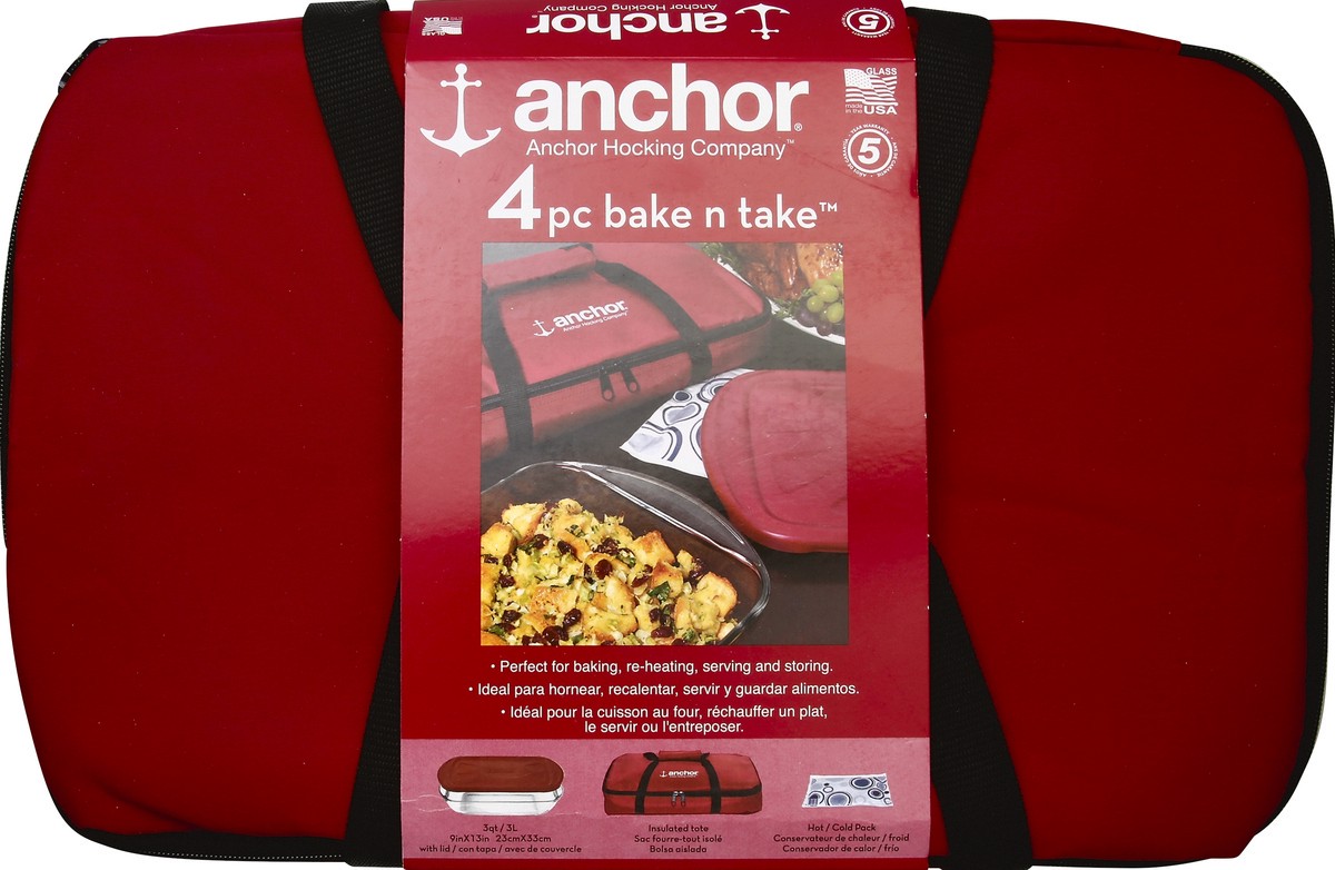 slide 2 of 6, Anchor Glass Bakeware Set, 3 qt