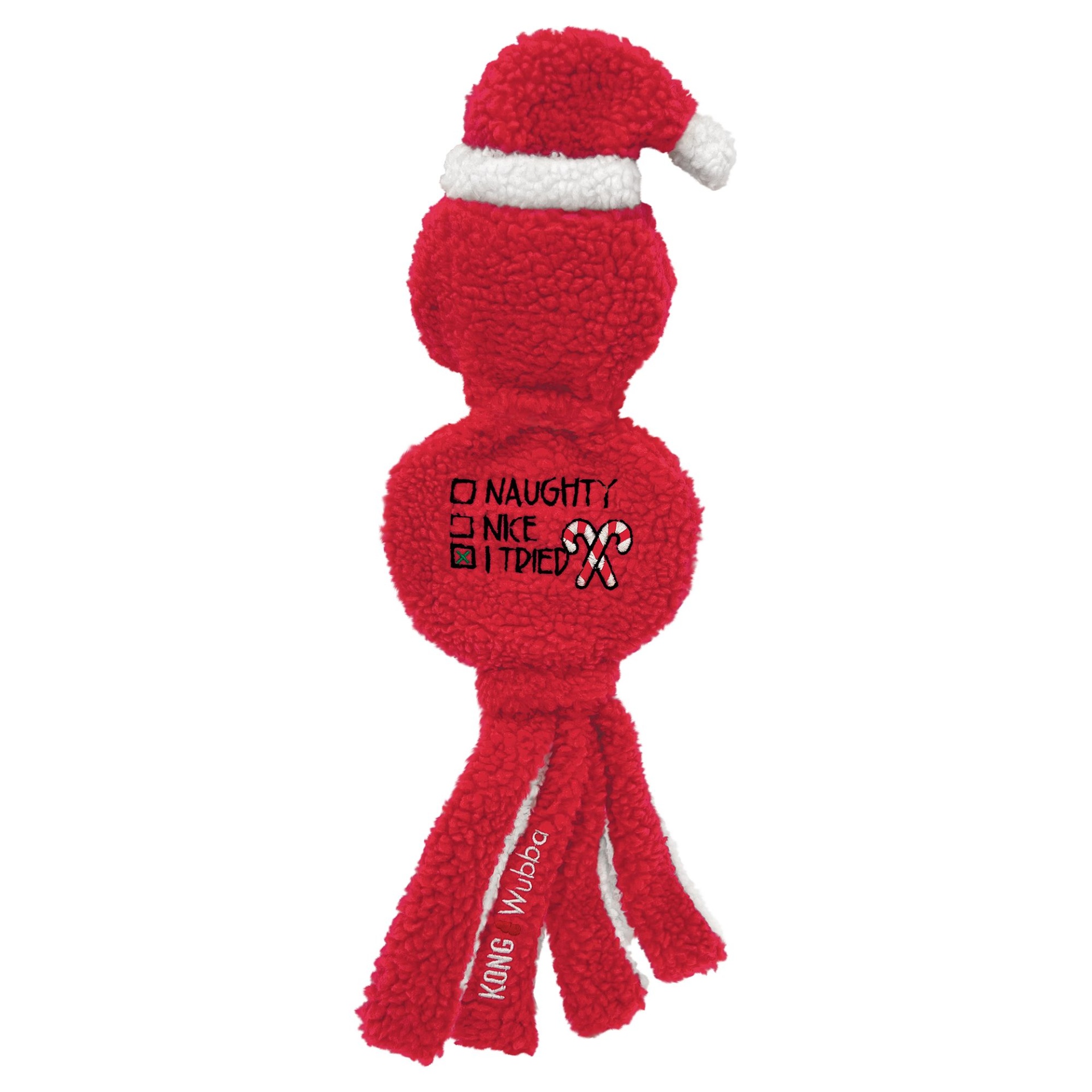 slide 1 of 1, Kong Company KONG Holiday Wubba Flatz Dog Toy (COLOR VARIES), 1 ct