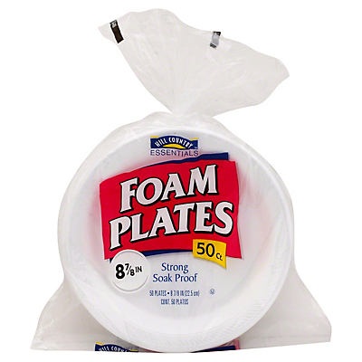 slide 1 of 1, Hill Country Fare Everday Foam Plates, 50 ct