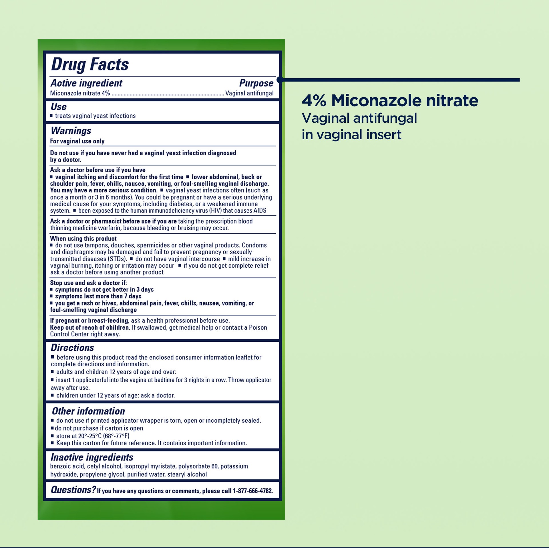 slide 5 of 6, Monistat 3 Day Yeast Infection Treatment for Women, 3 Miconazole Prefilled Cream Applicators, 1 Pack, 1 ct
