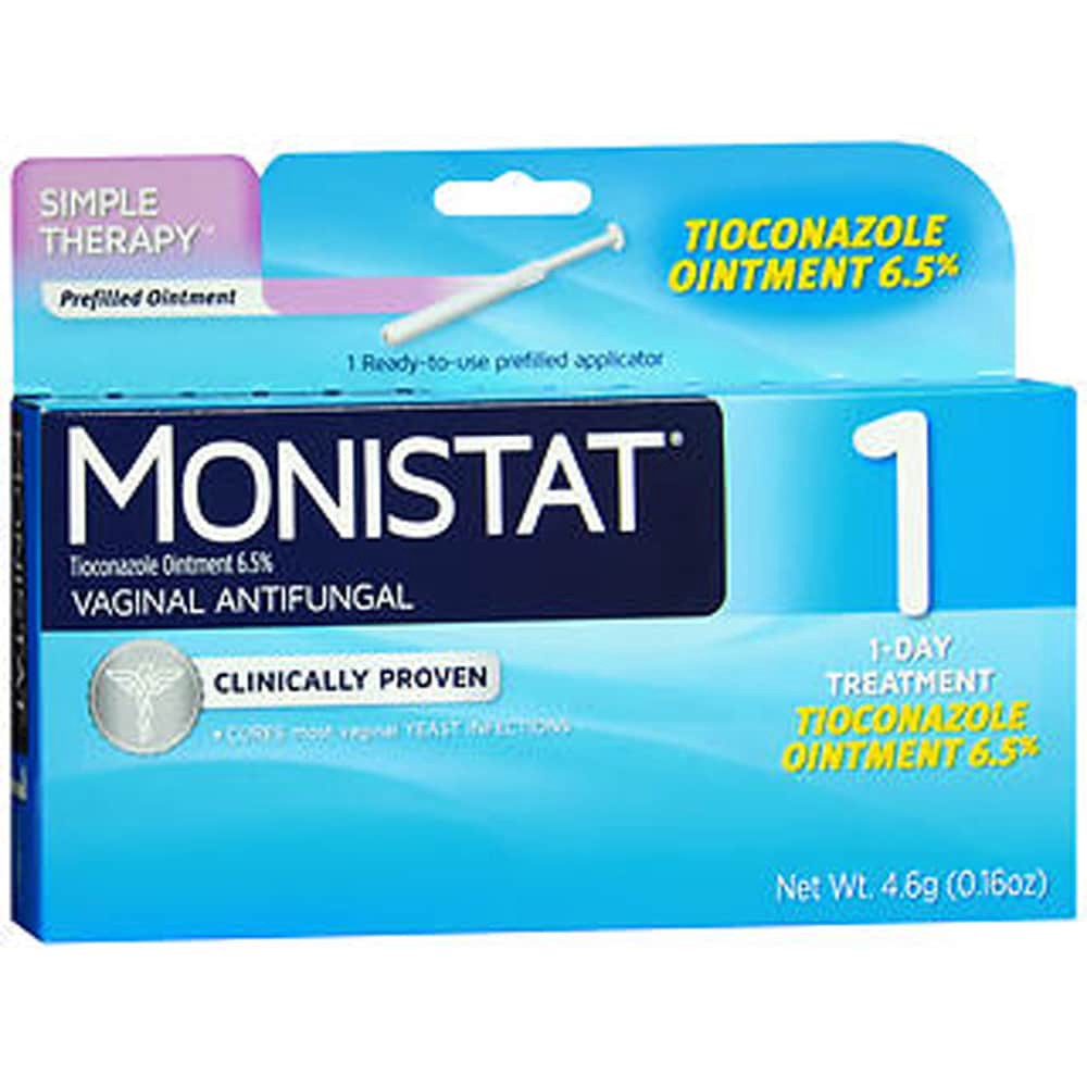 slide 5 of 5, Monistat 1 Day Yeast Infection Treatment for Women, 1 Prefilled Tioconazole Ointment Applicator, 1 Pack, 1 ct
